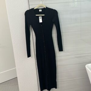 Abercrombie Black Midi Sweater Dress